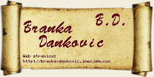 Branka Danković vizit kartica